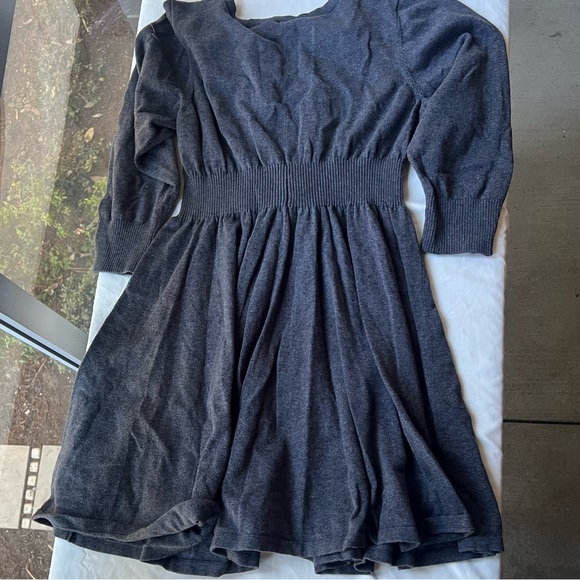 Gray Cotton Sweater Dress - Picture 10 of 14